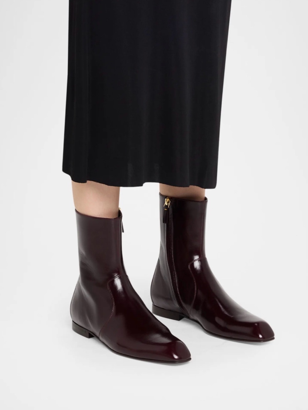Khaite Colt Ankle Boots, 39.5,Bordeaux